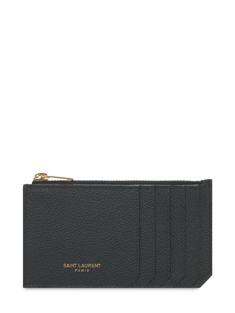 YVES SAINT LAURENT ZIP FRAGMENTS CARD HOLDER